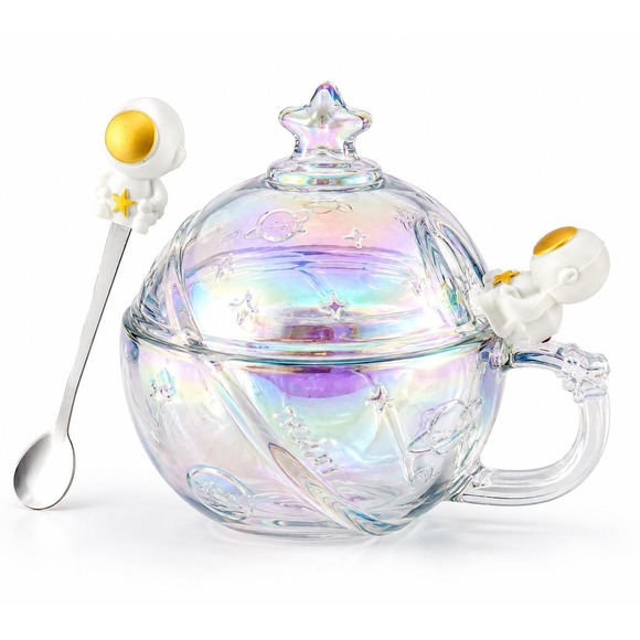 Room 2 Room Other - Room 2 Room Glass Planet Mug With‎ Spoon – Astronaut Handle – Original Box